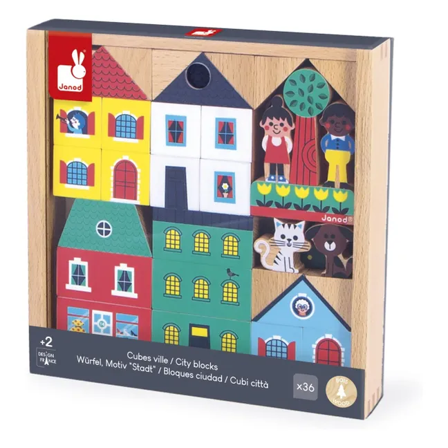 Juego de bloques de madera City - Cross Roads