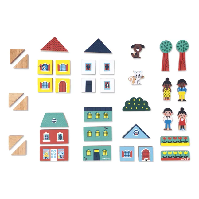 Set de cubes en bois Ville - Cross Roads