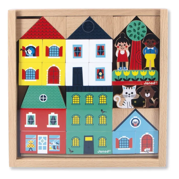 City wooden blocks set - Cross Roads- Product image n°2