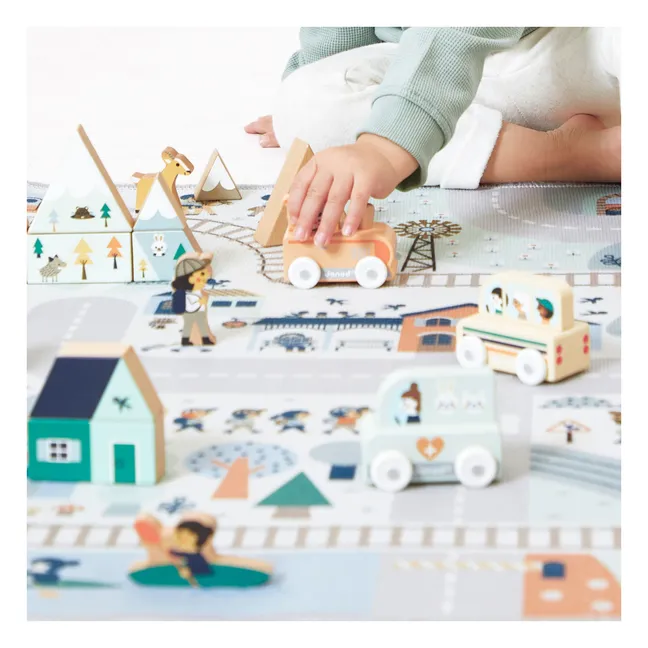 Set di blocchi di legno White Valley - Cross Roads