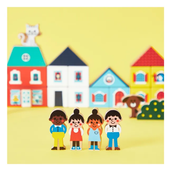 City wooden blocks set - Cross Roads