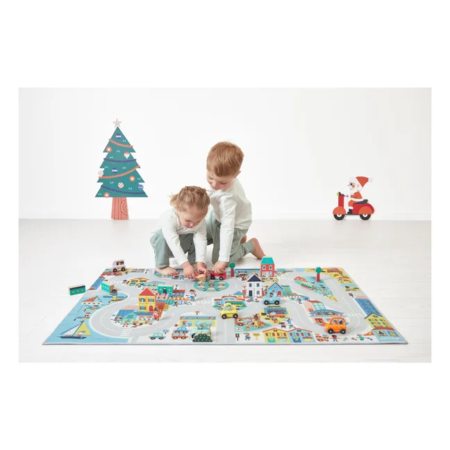 Teppich mit Rennstrecke Stadt - Cross Roads