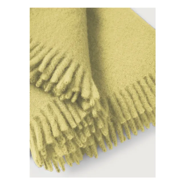 Plaid en mohair Cloud | Vert pâle