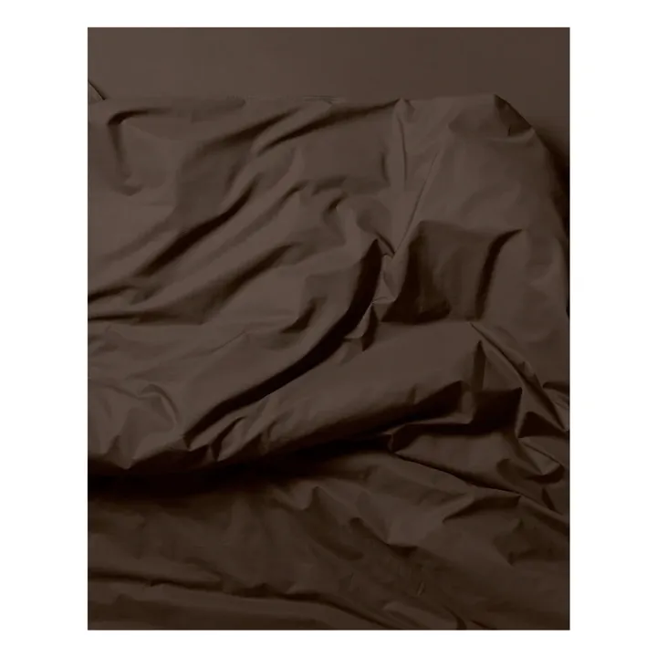 Housse de couette en percale organique - Coffee Brown | Café- Image produit n°2