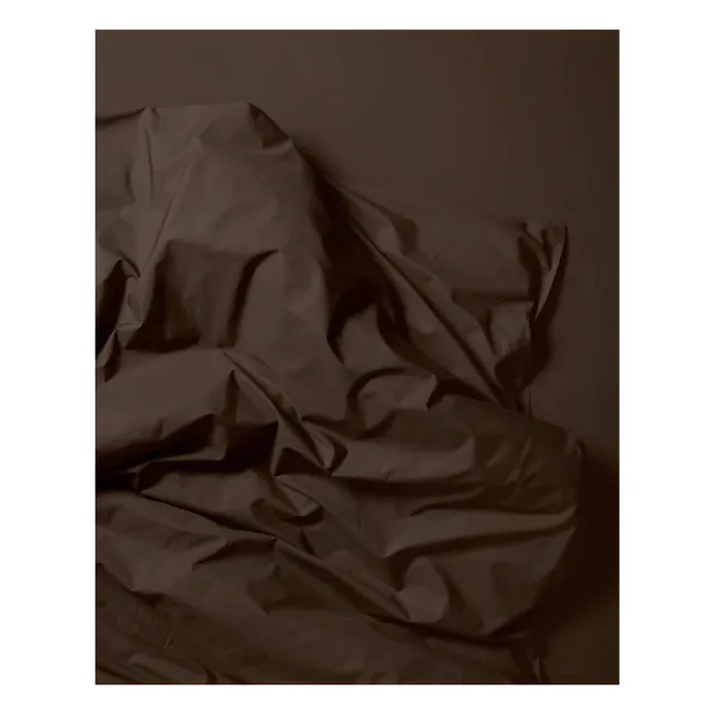 Housse de couette en percale organique - Coffee Brown | Café