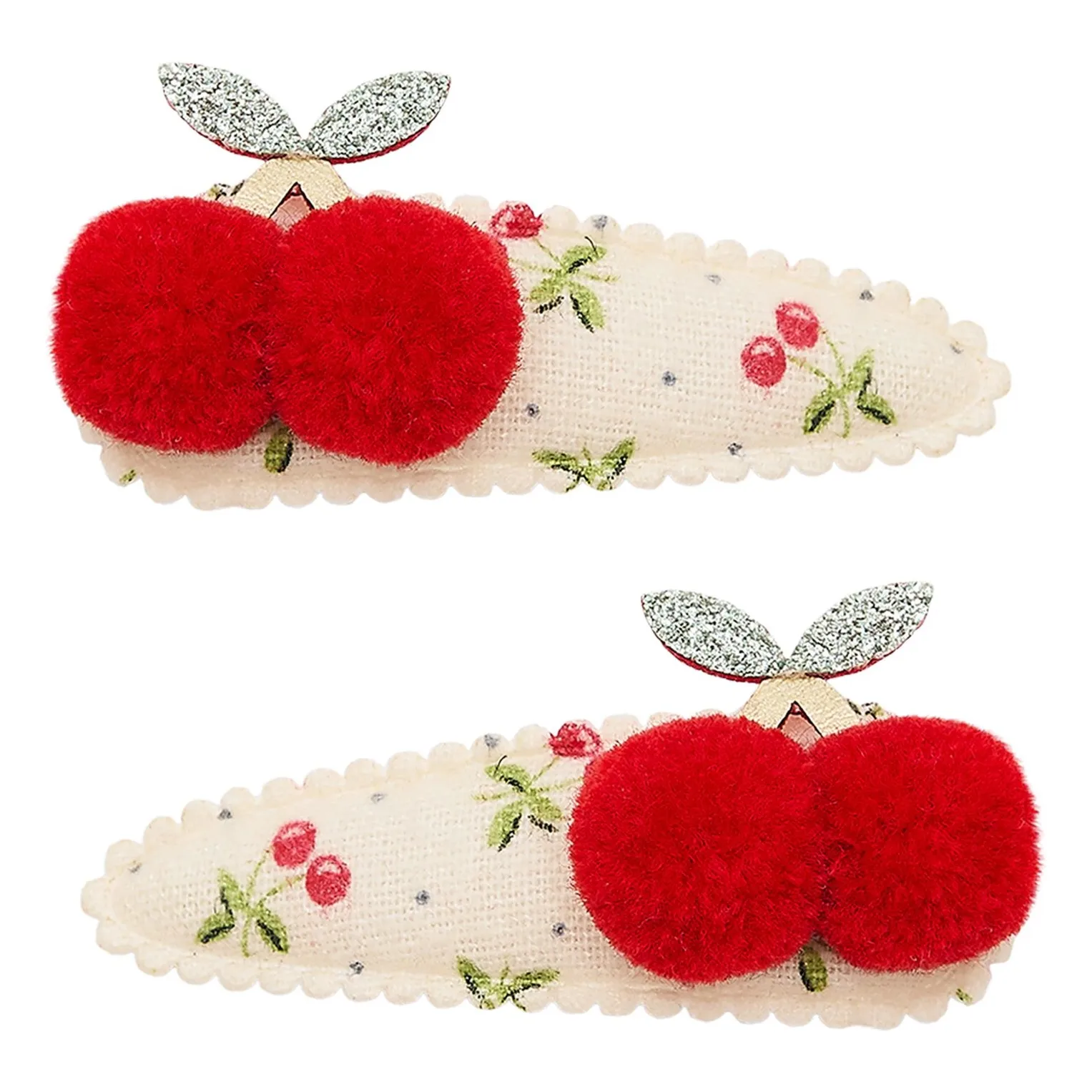 Mimi & Lula Red Set Of 2 Cherry Pompon Hair Clips