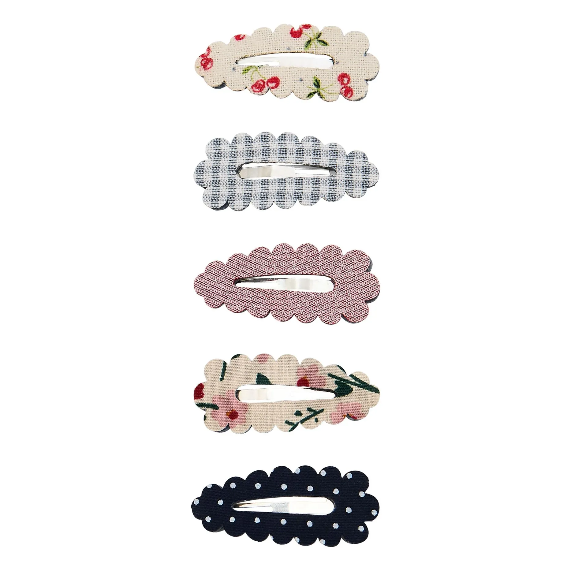 Mimi & Lula Pale Pink Set Of 5 Flowered Festoon Hair Bars