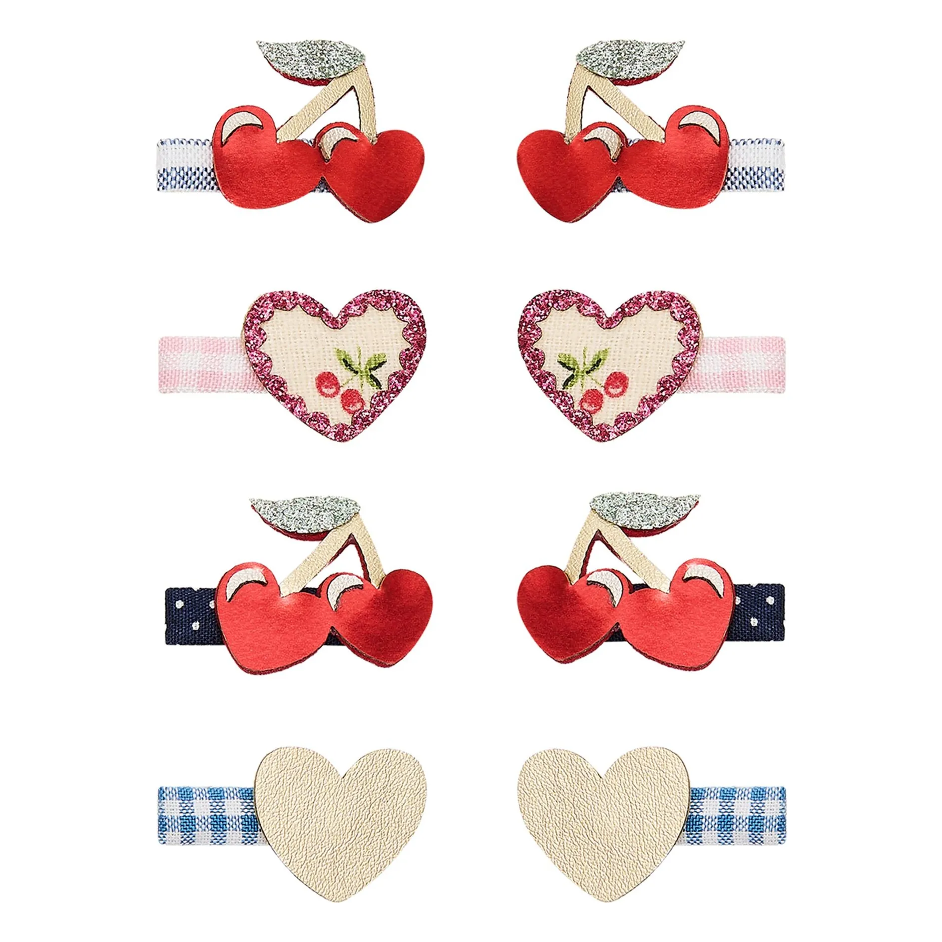 Mimi & Lula Red Pack Of 8 Cherry Hair Clips
