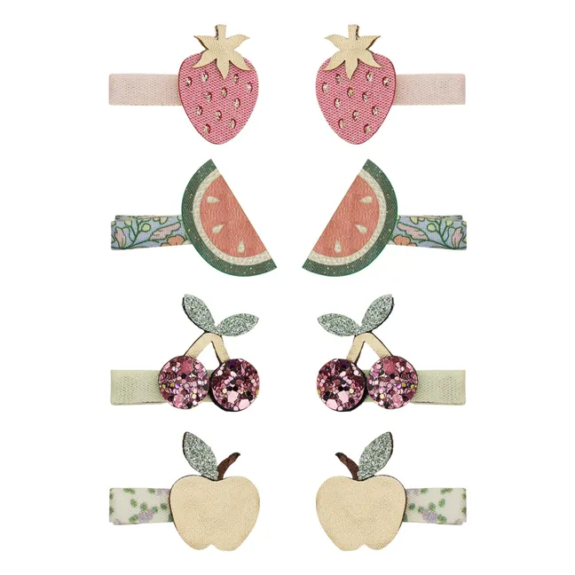 Lot de 5 Barrettes Fruits | Vert