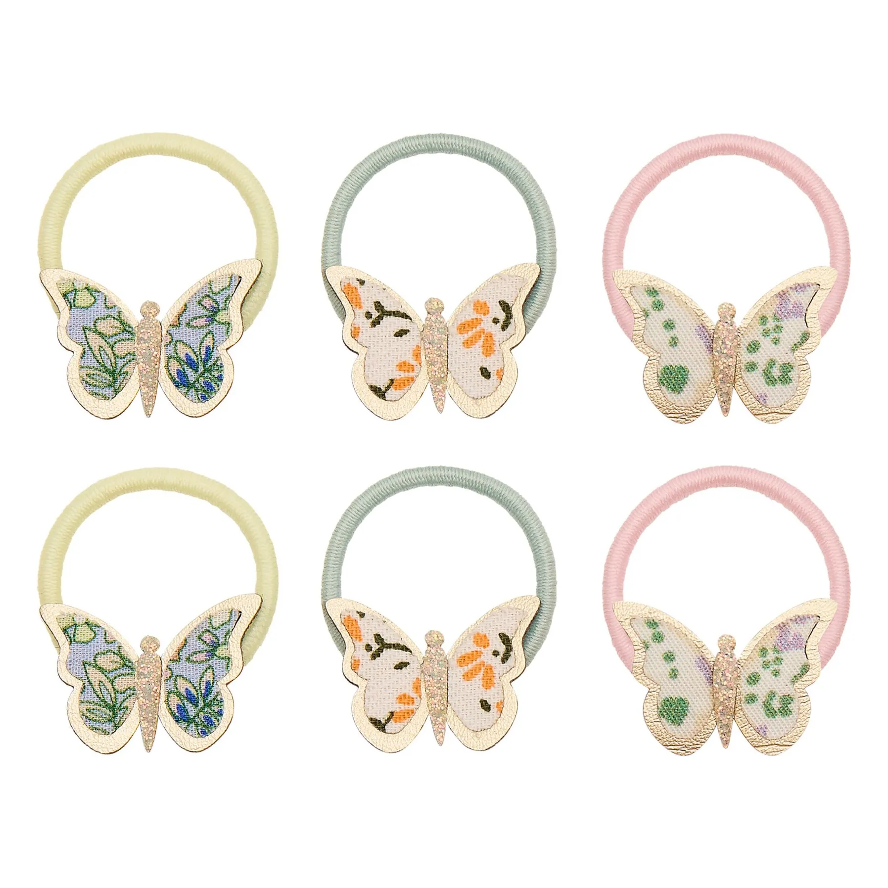 Mimi & Lula Pale Blue Set Of 6 Chouchous Fleuris