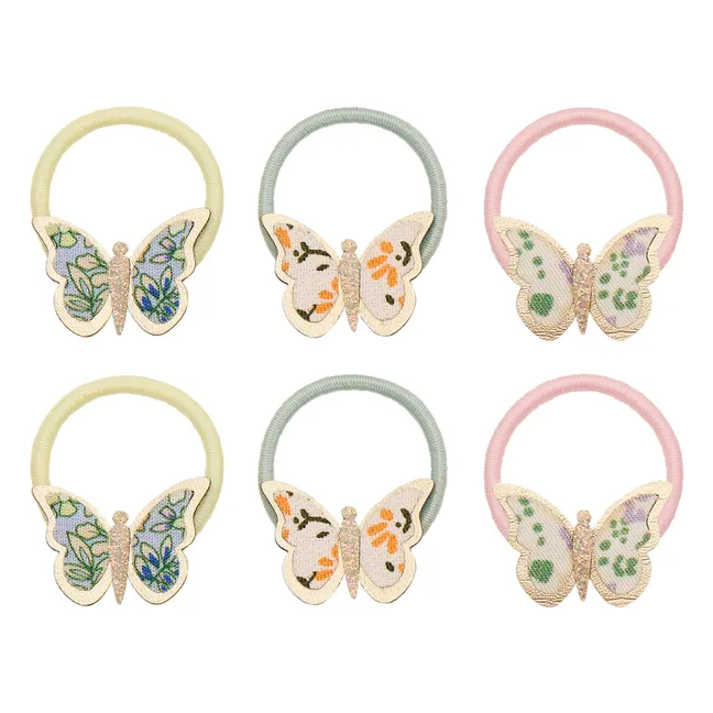 Set of 6 Chouchous Fleuris | Pale blue