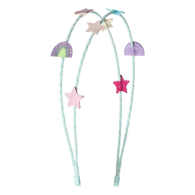Serre-Tête Arc en Ciel et Etoile | Turquoise