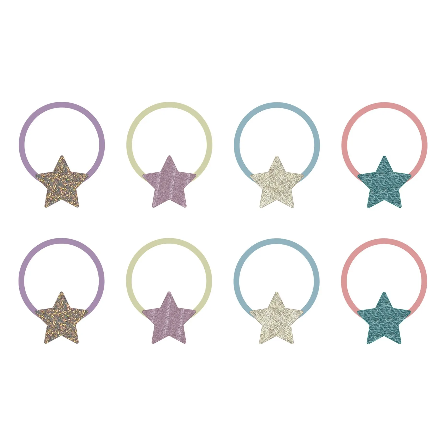 Mimi & Lula Blue Set Of 8 Mini Chouchous Stellina