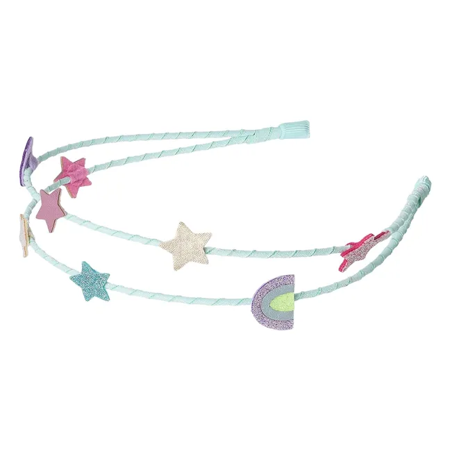 Serre-Tête Arc en Ciel et Etoile | Turquoise