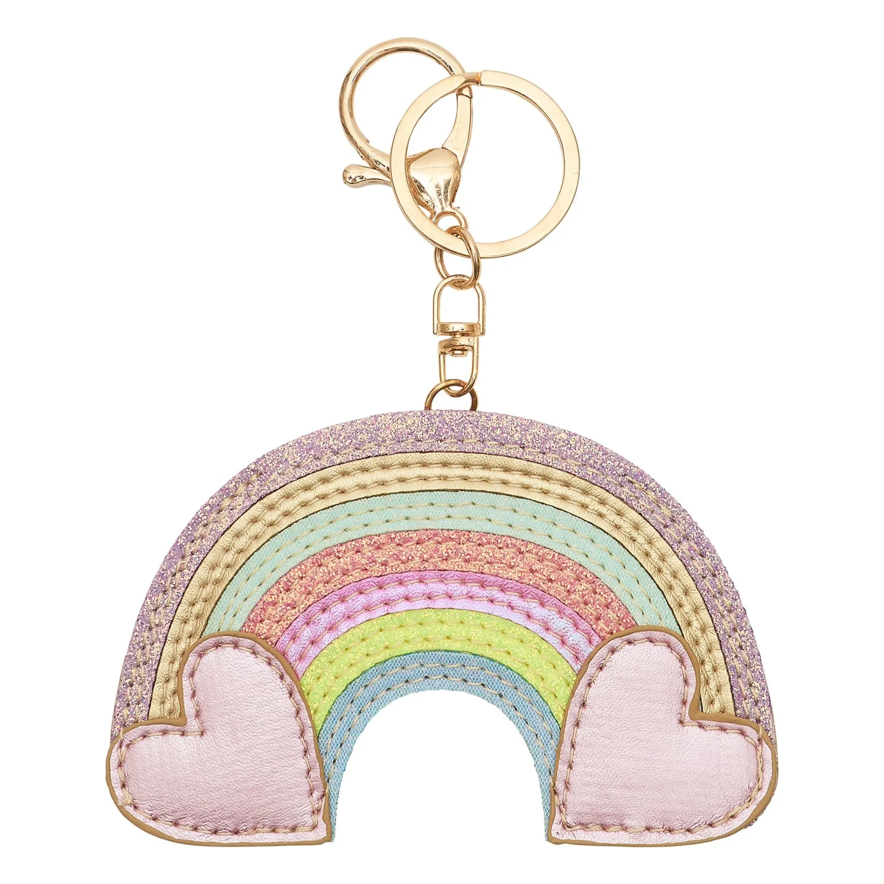 Mimi & Lula Lilac Rainbow Keyring
