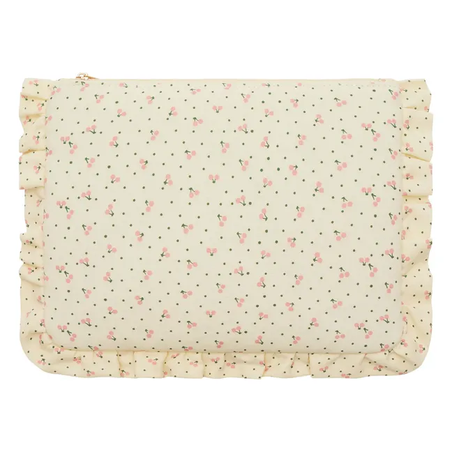 Kirsche Clutch | Cremefarben