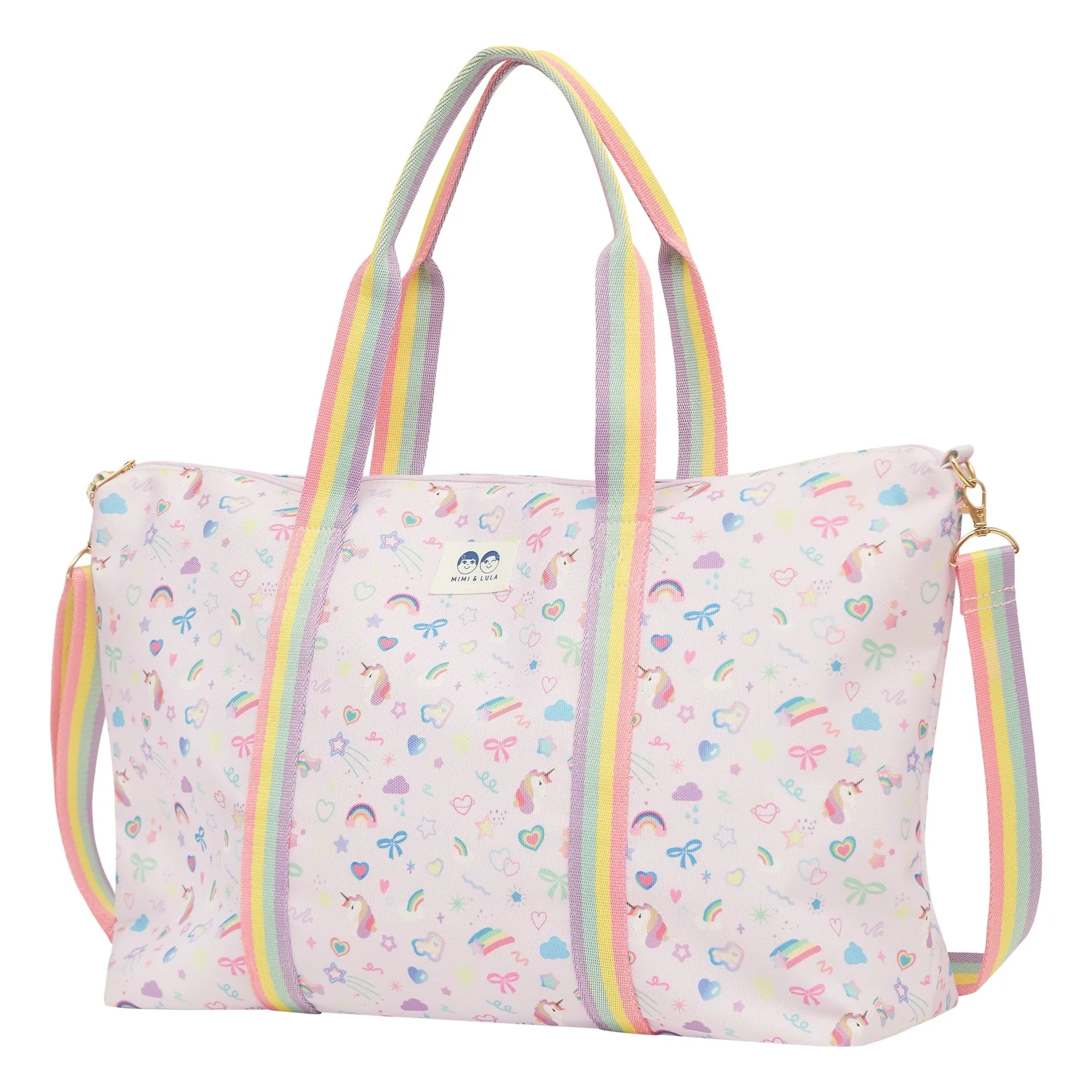 Mimi & Lula Pale Pink Unicorn Weekend Bag