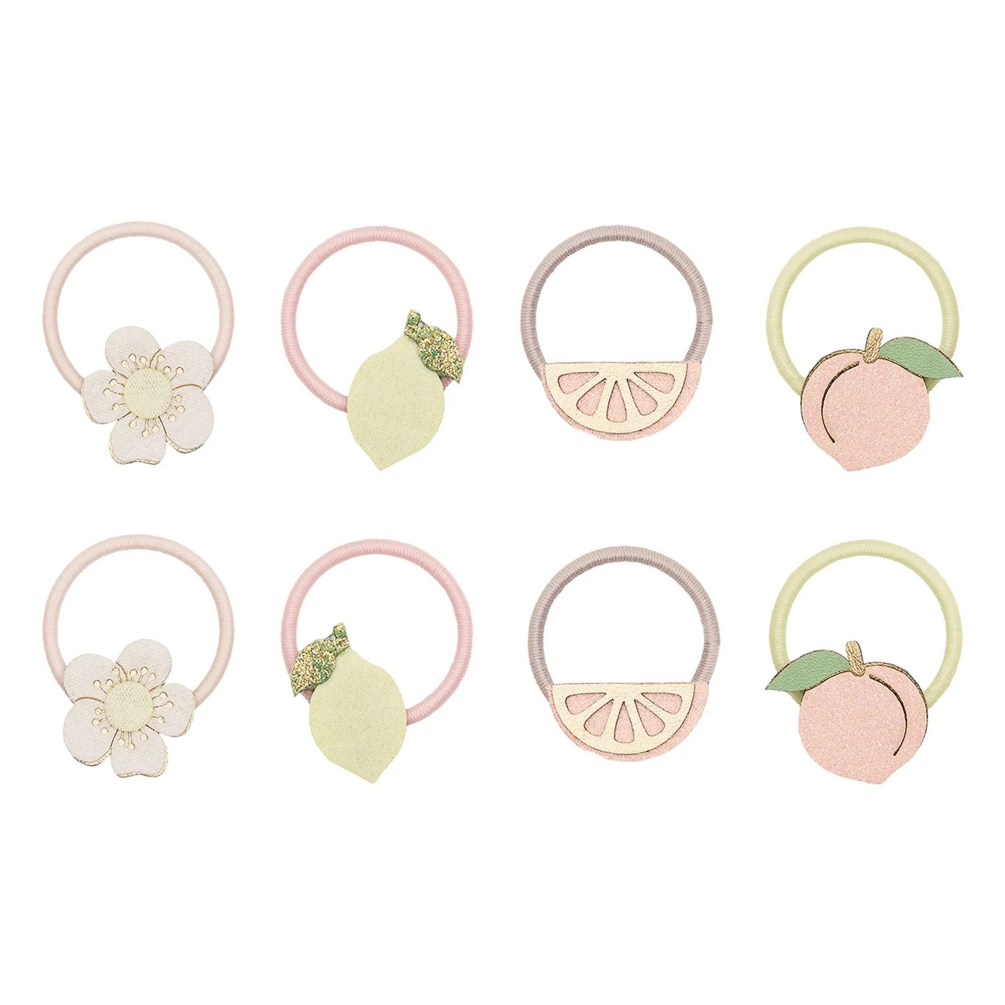 Mimi & Lula Yellow Set Of 8 Mini Peach Chouchous