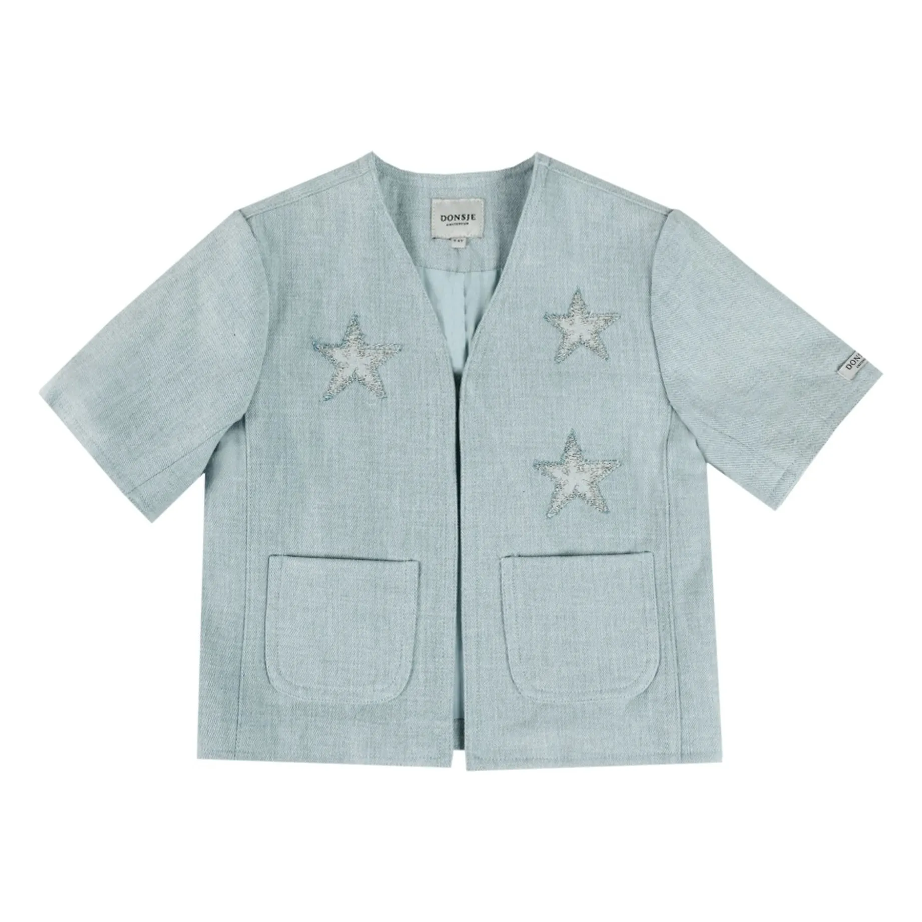 Donsje Pale Blue Denim Chellèe Etoiles Jacket