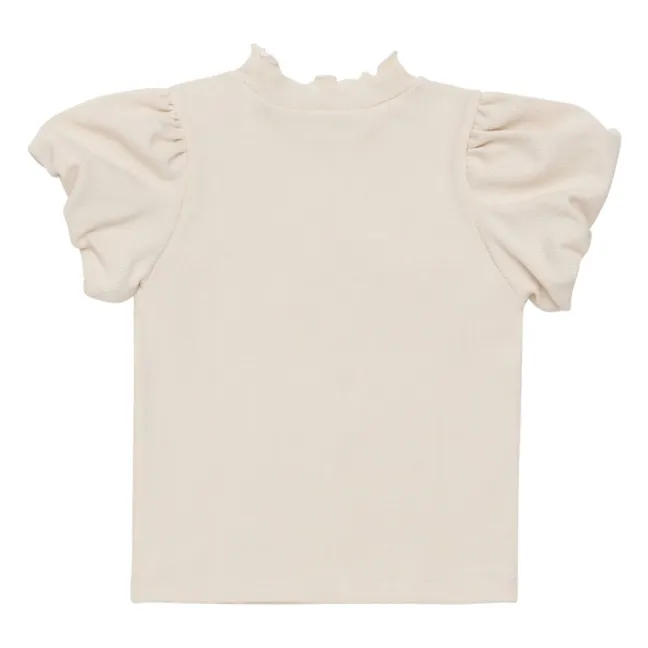 T-shirt Marien Fleur Coton Bio | Ecru