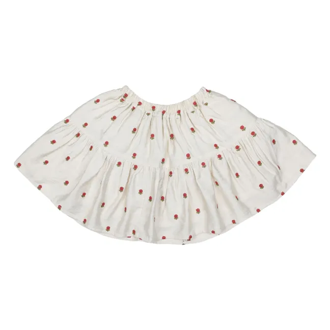 Skirt Lazie Fleurs Tencel | Ecru