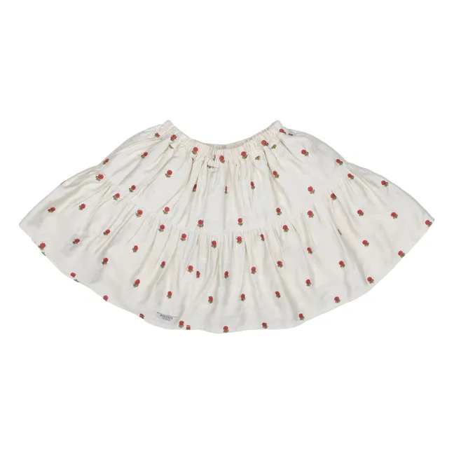 Skirt Lazie Fleurs Tencel | Ecru