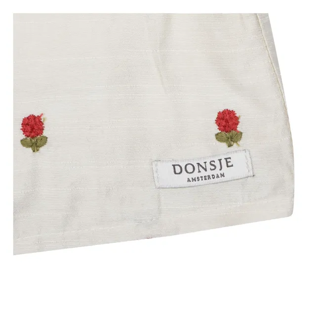 Blusa Eliora Flores Tencel | Crudo