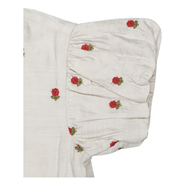Blusa Eliora Flores Tencel | Crudo