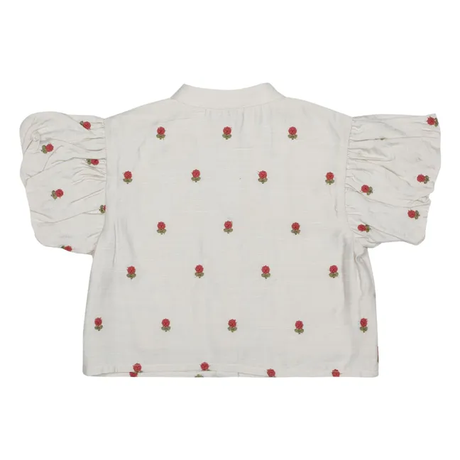 Blusa Eliora Flores Tencel | Crudo