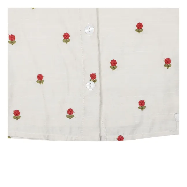 Blusa Eliora Flores Tencel | Crudo
