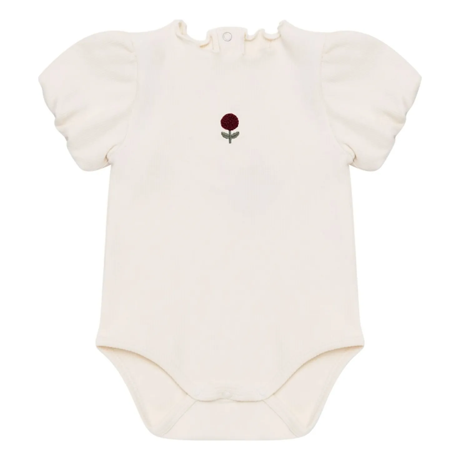 Donsje Ecru Nowie Fleur Organic Cotton Bodysuit