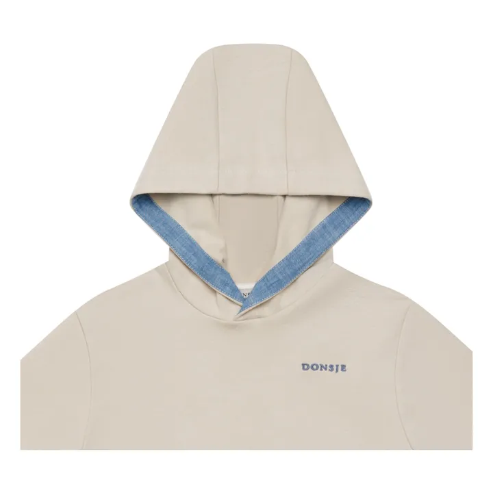 Sudadera con capucha de algodón ecológico Lirian | Crudo- Imagen del producto n°1