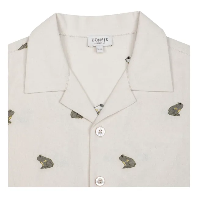 Deccie Frog shirt Linen | Off white