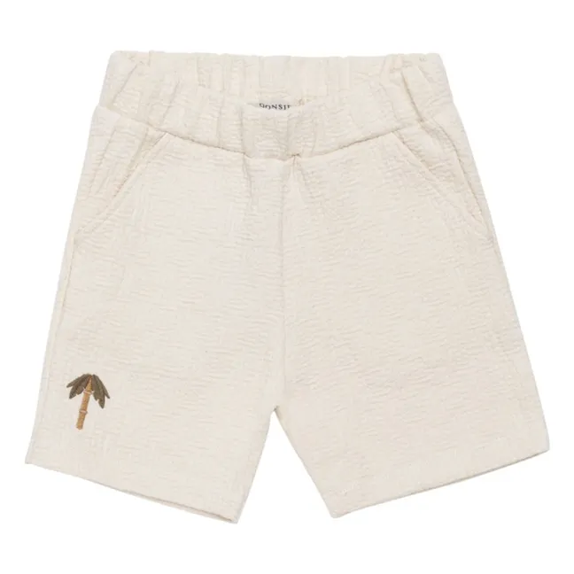 Short Ithri Palmier | Blanc cassé