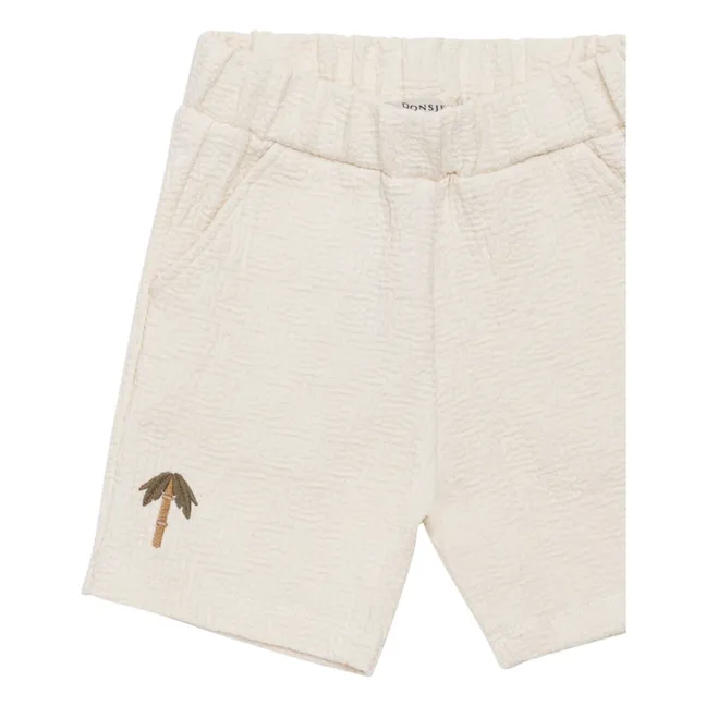 Short Ithri Palmier | Blanc cassé