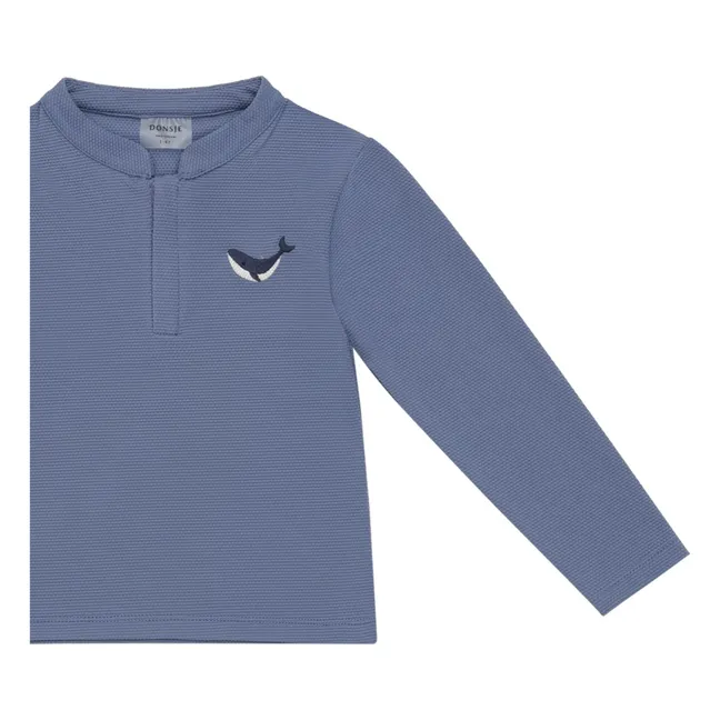 Camiseta con protección UV Harvie Whale | Azul Rey