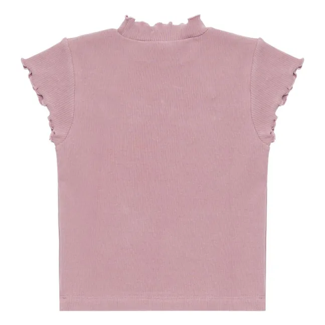 Aurora Festone Top | Rosa antico
