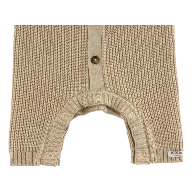 Dantje Ribbed Bear Jumpsuit | Beige