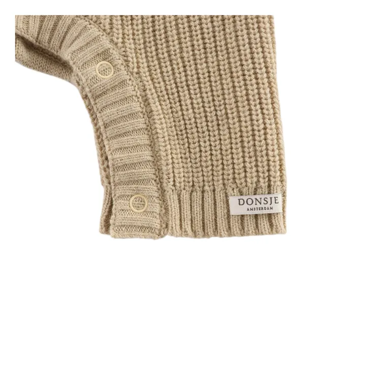 Mono de oso acanalado Dantje | Beige- Imagen del producto n°4