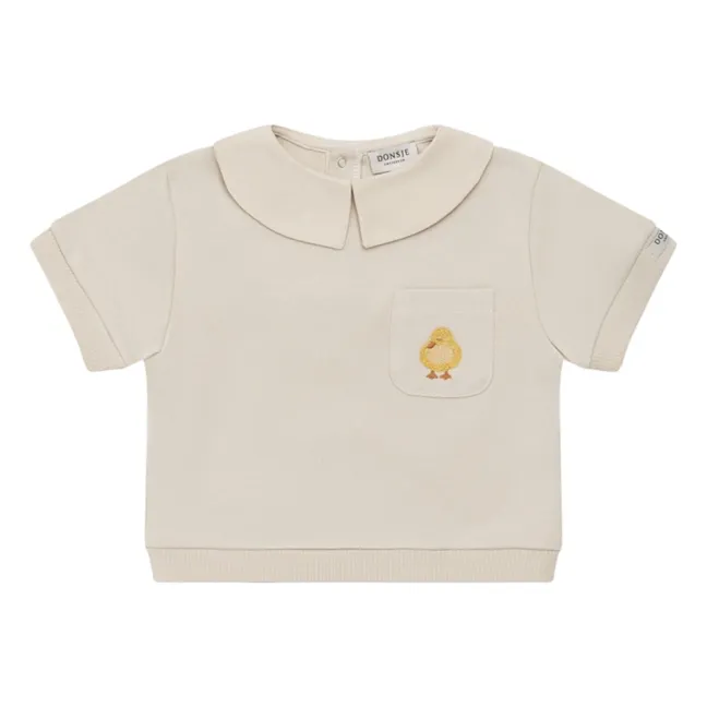 T-shirt Dientje Poussin Molleton | Ecru