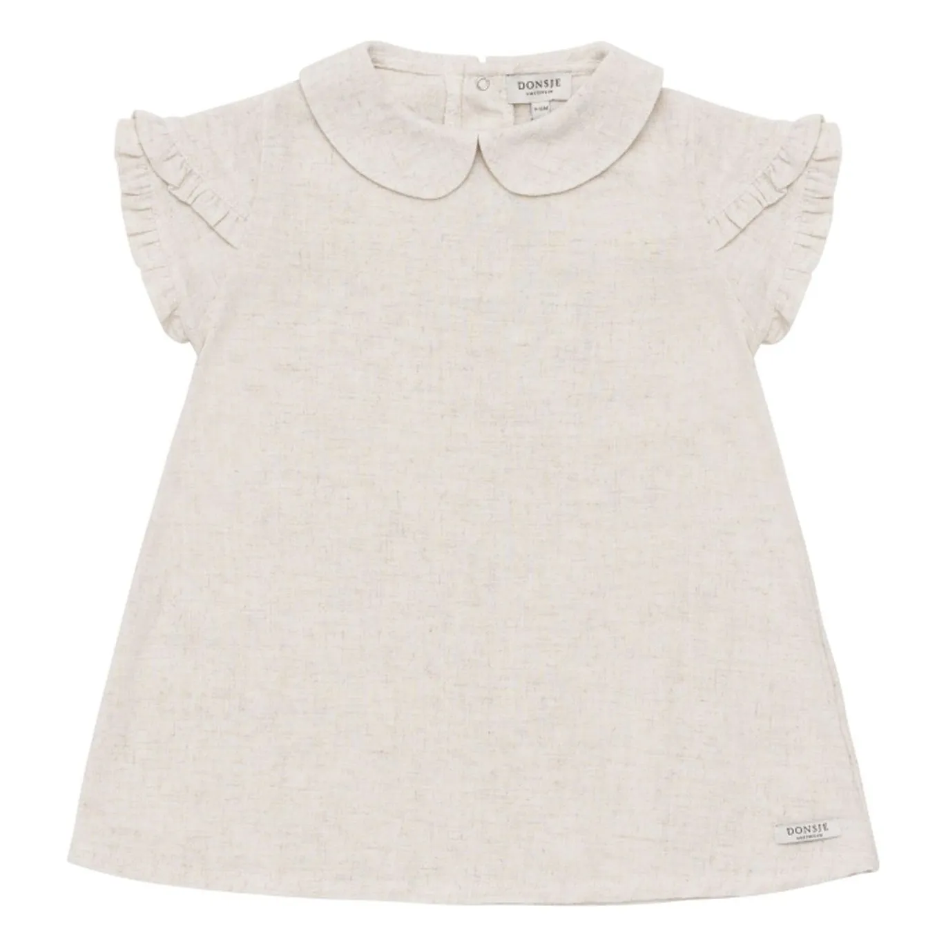 Donsje Heather White Flien Claudine Collar Dress