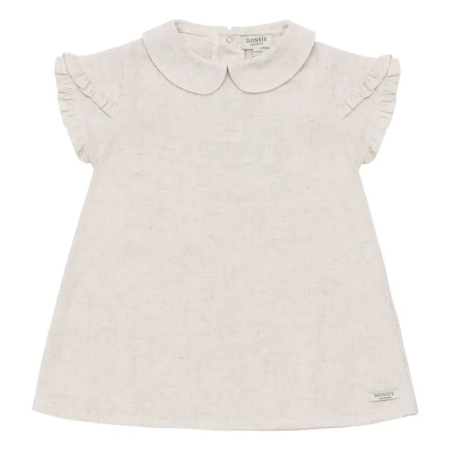 Flien Claudine collar dress | Heather white