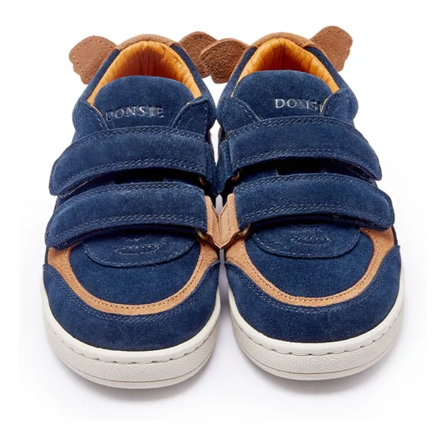 Baskets Scratchs Rinou Koala Suede | Bleu nuit
