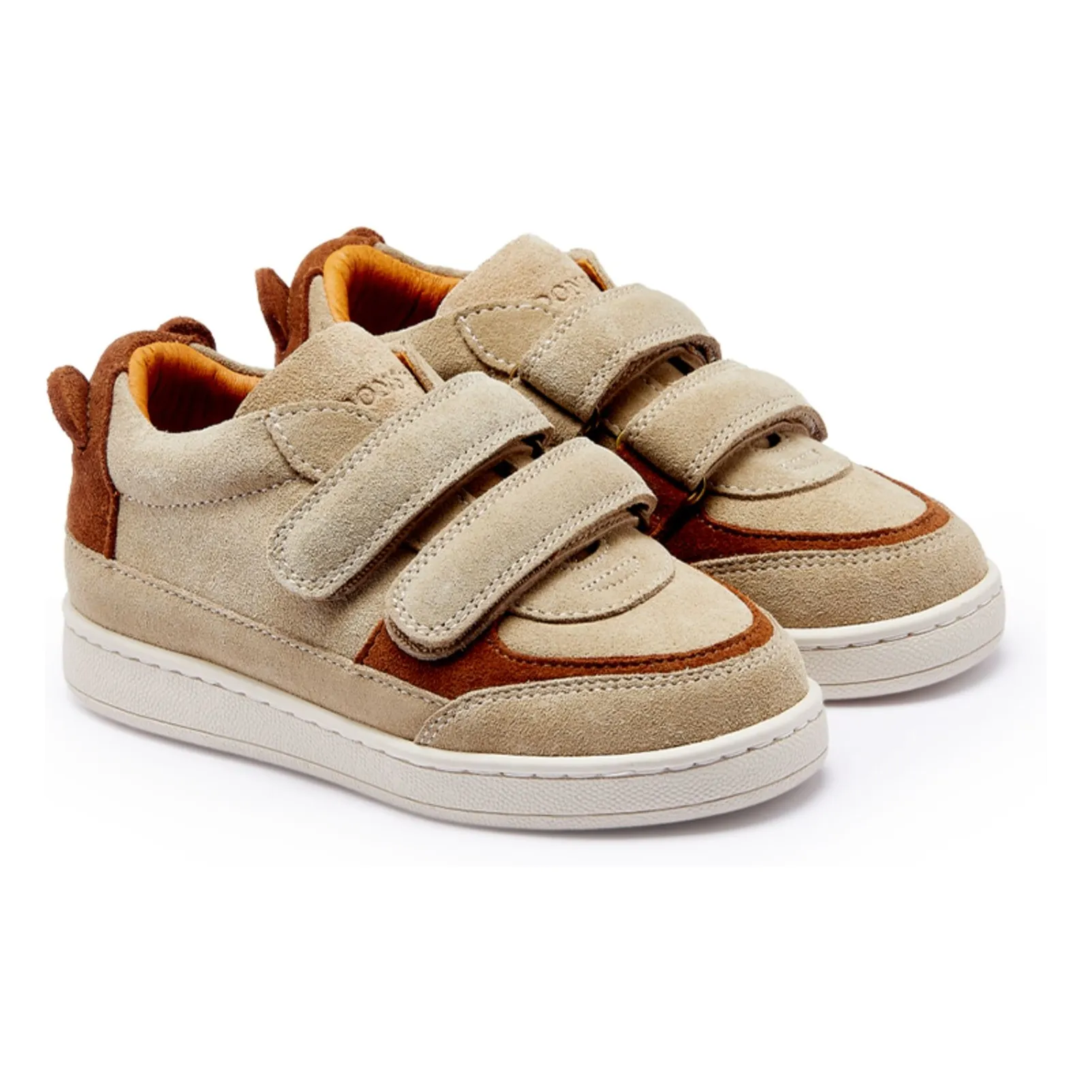 Donsje Beige Rinon Bear Suede Scratch Sneakers