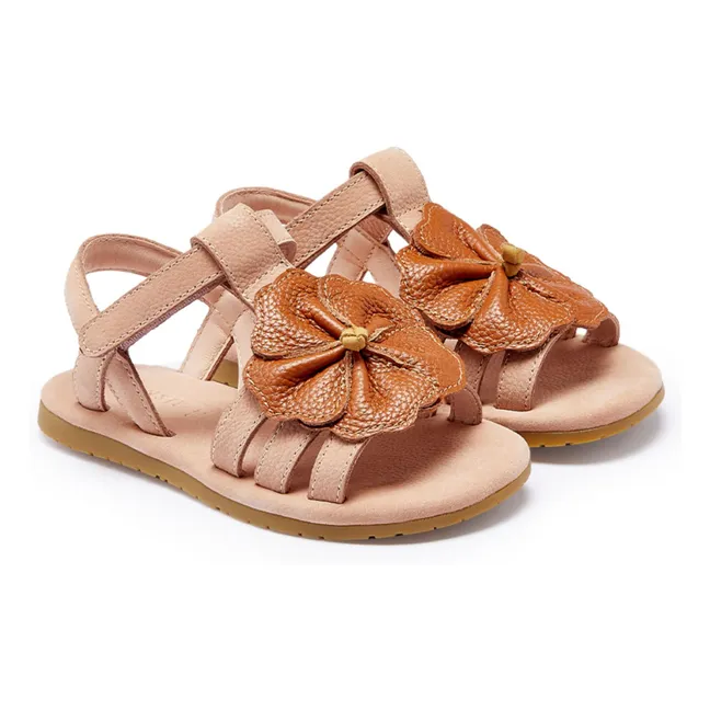 Iles Fields Hibiscus sandals | Powder pink