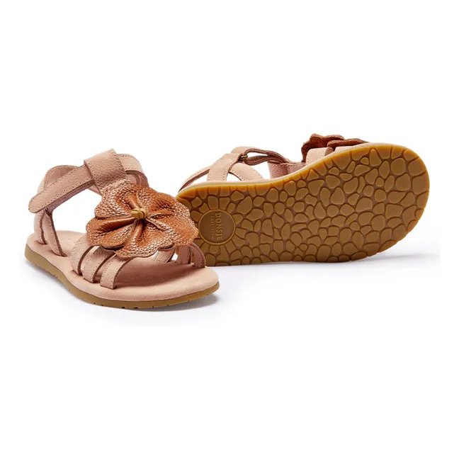 Iles Fields Hibiscus sandals | Powder pink