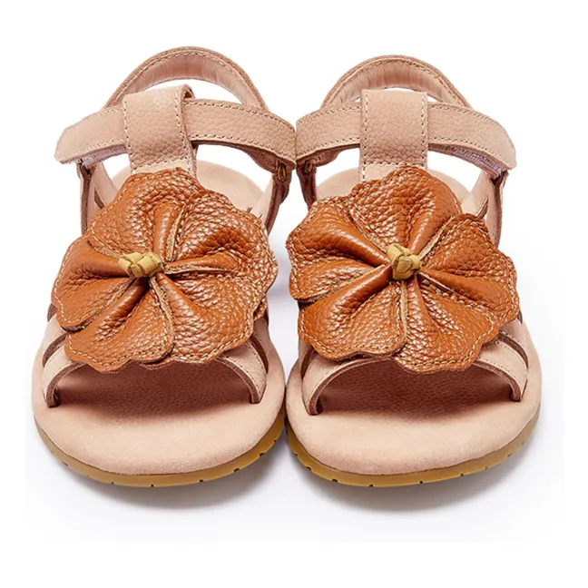 Iles Fields Hibiscus sandals | Powder pink