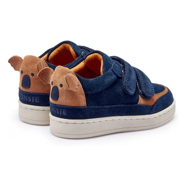 Baskets Scratchs Pinou Koala Suede | Bleu nuit