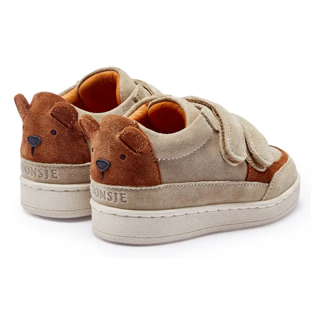 Baskets Scratchs Pinou Ours Suede | Beige