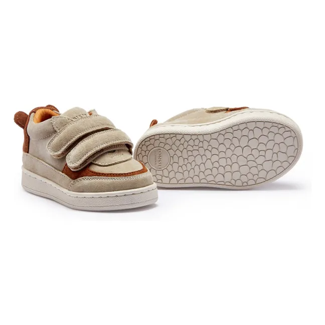 Baskets Scratchs Pinou Ours Suede | Beige